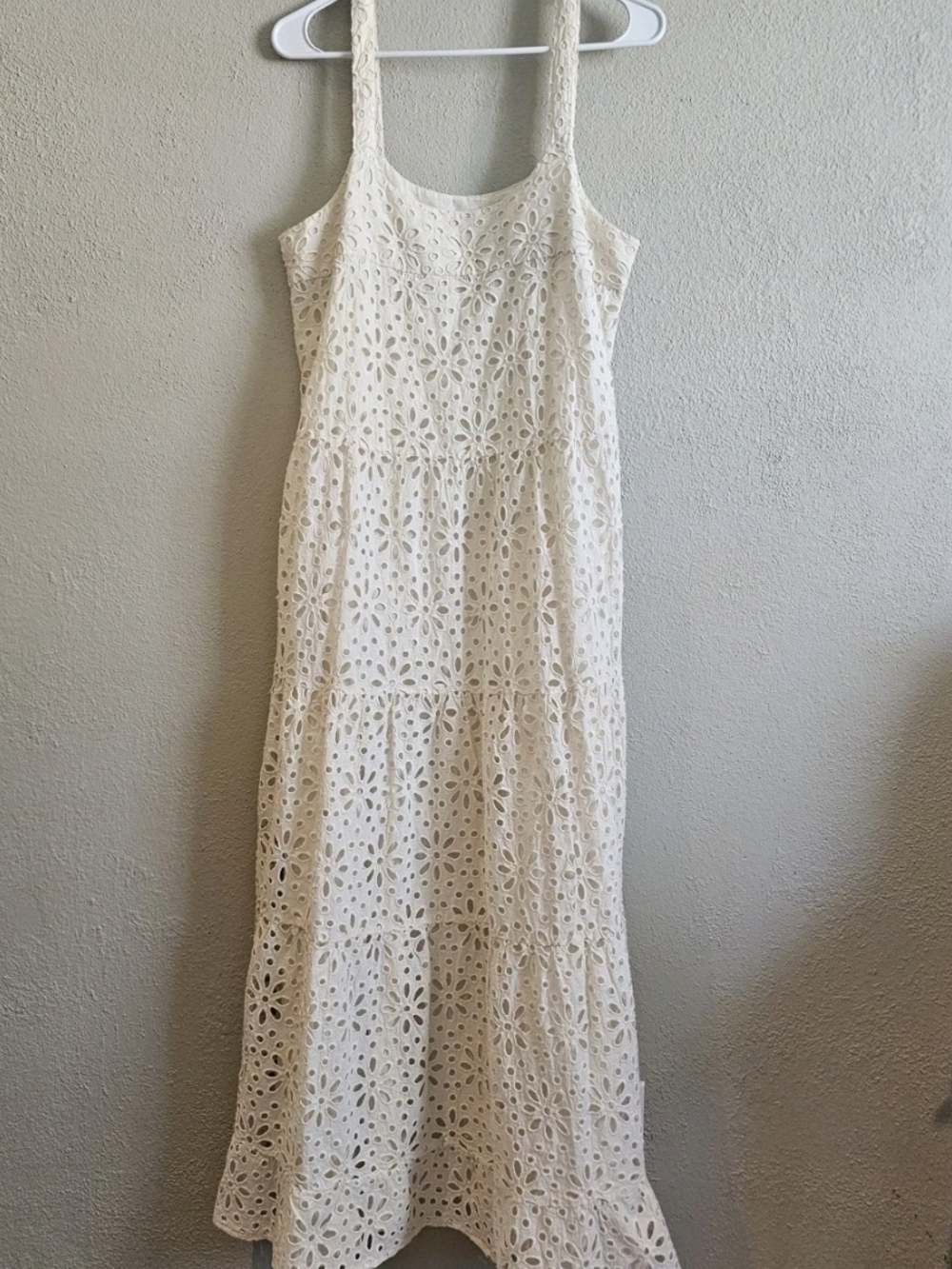 Jen’s Pirate Booty Flower Power Eyelet Lace Maxi Dress | Cream Size M - Picture 3 of 13
